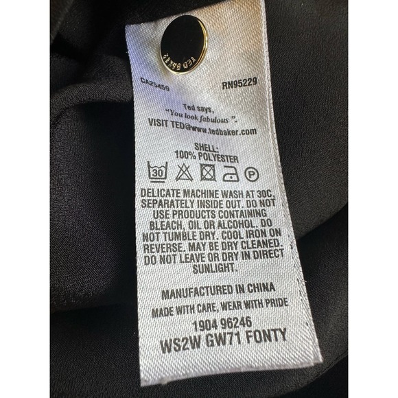 Ted Baker London Fonty Tan Black Orange Colorblock Shift Mini Dress sz 2=6 EUC - Picture 7 of 11